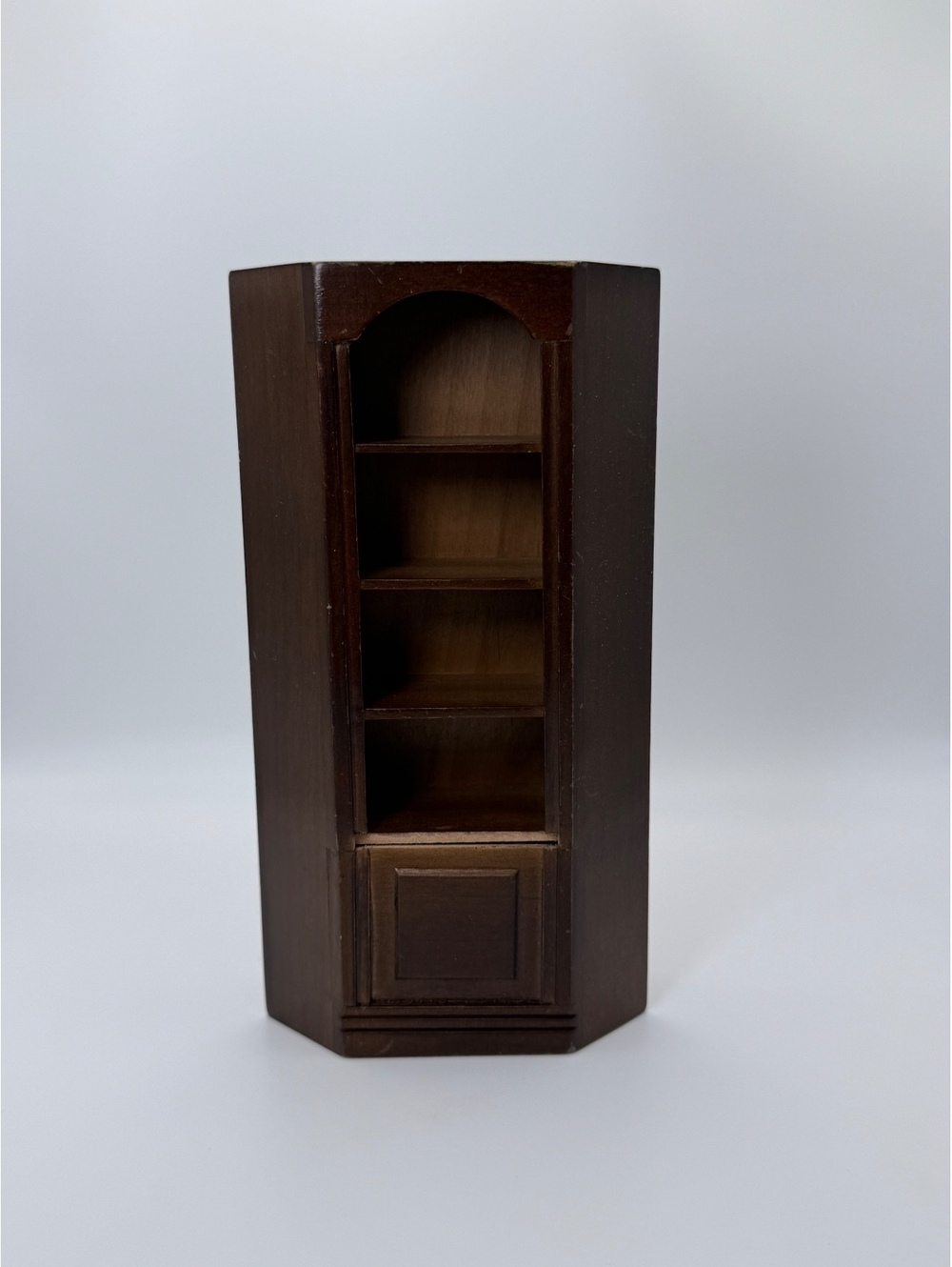 1:12 Scale Wood Corner Cabinet Dollhouse Miniature Display Shelves Vintage